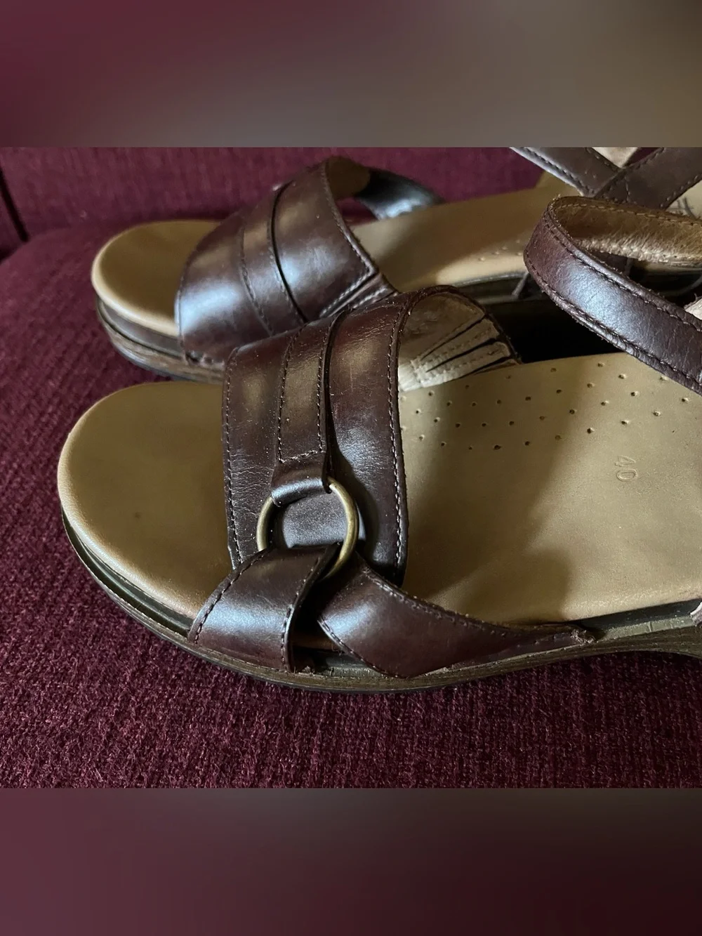 Dansko Ankle Strap and Ring Banded Sandals, Euro size 40